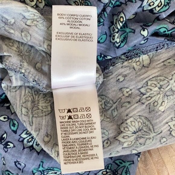 LUCKY BRAND NWT OFF THE SHOULDER TOP BLOUSE SHORT BALLOON SLEEVES FLORAL PRINT - Picture 6 of 8